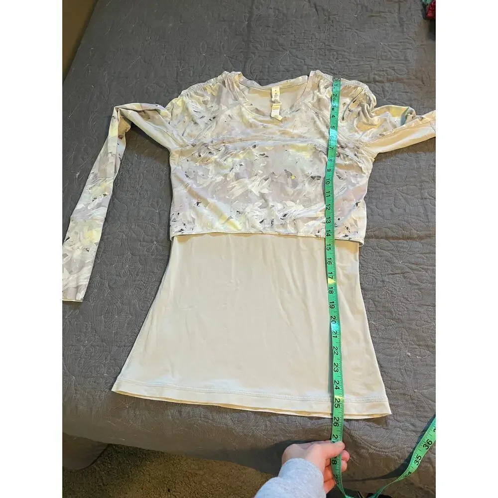 Lululemon sea-me-run long sleeve‎ lightweight layered shirt size 4